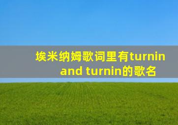 埃米纳姆歌词里有turnin and turnin的歌名